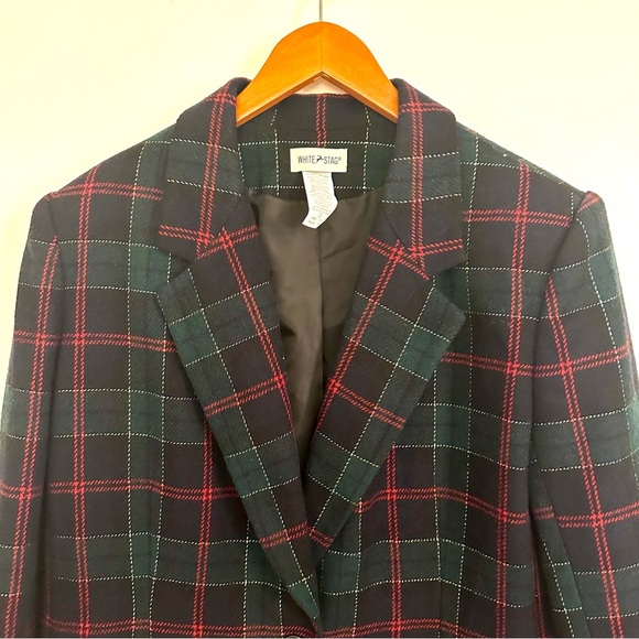 White Stag Women’s Plaid  Blazer Size 14 - Picture 2 of 12